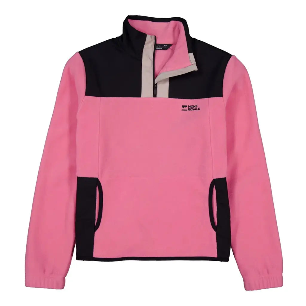 Pileup-Wool-Fleece-1_4-Zip-Women-Flamingo.webp