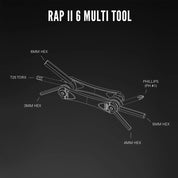 Lezyne RAP II 6 Multi-Tool - Steed Cycles
